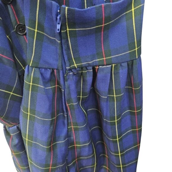 Hot Topic 1x Blue Plaid Suspender Skirt Plus Size - Picture 5 of 8